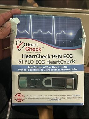 HeartCheck PEN ECG Handheld Heart Monitor - White and Black